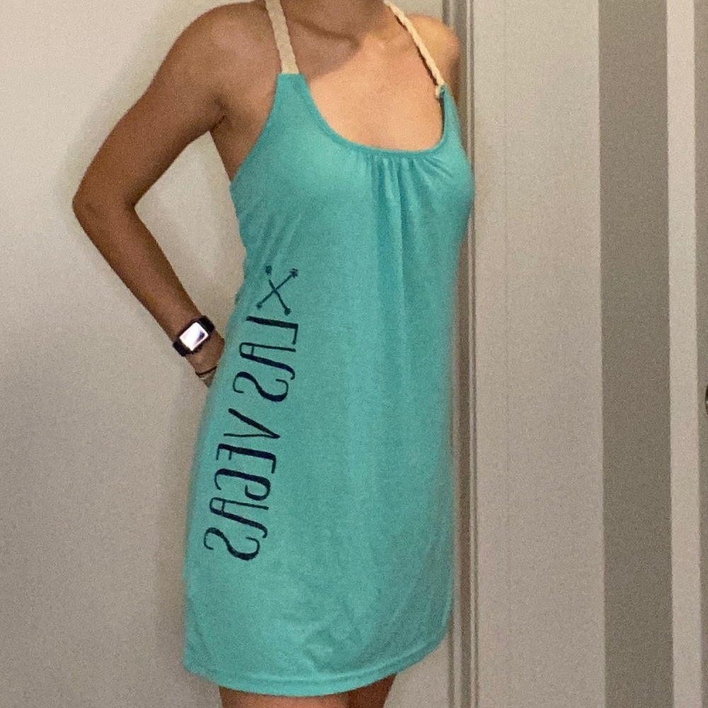 Teal Las Vegas Sun Dress